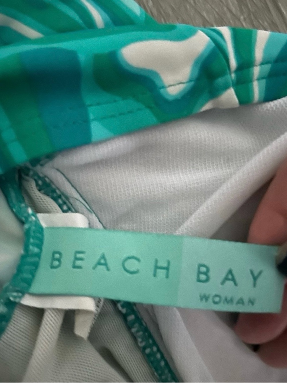 Women’s Beach Bay Plus Size Blue And Green Bathing Suit Size 18W - Picture 4 of 5
